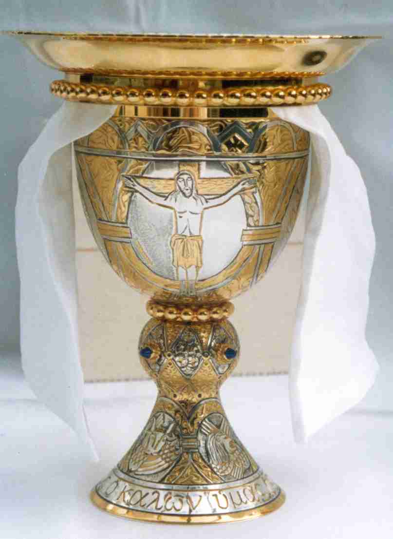 Kelch mit Hostienschale.